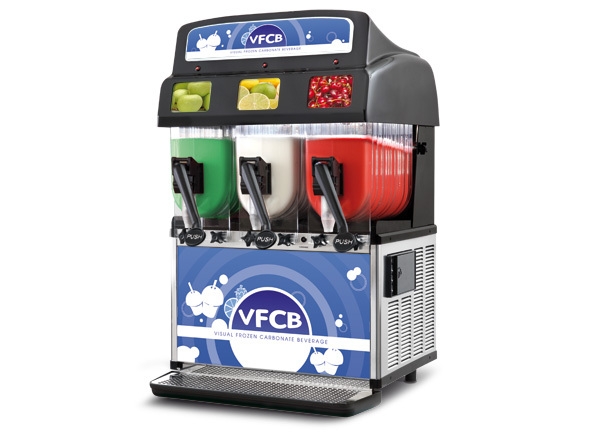 Machine à granité avec mode gazeux VFCB électronique avec 3 Bacs code:VFCB3  - Gelato