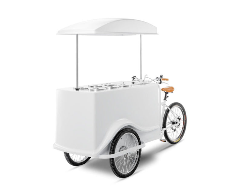 Gelato bike with 8 to 10 hours autonomy and 6 6 carapine Gelato